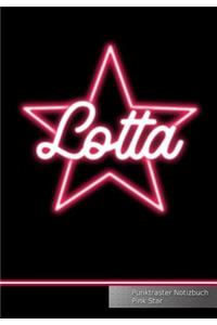 Lotta Punktraster Notizbuch Pink Star