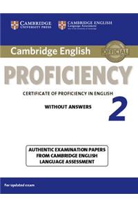 Cambridge English Proficiency 2 Student's Book without Answers
