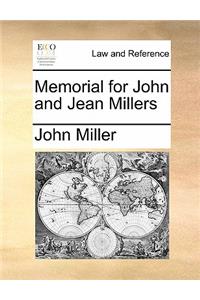 Memorial for John and Jean Millers