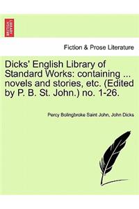 Dicks' English Library of Standard Works