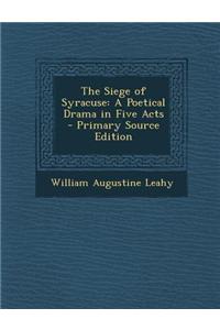 The Siege of Syracuse