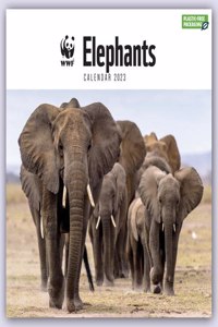 WWF, Elephants Square Wall Calendar 2023