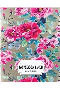 Notebook Lined Pink Rose