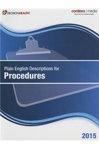 Plain English Descriptions for Procedures 2015