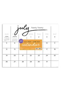 Cal 2021- Bw Script Academic Year Desk Pad