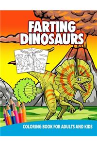 Farting Dinosaur Coloring Book For Adults And Kids