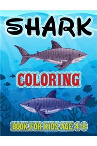 Shark Coloring Book for Kids Age 4-8