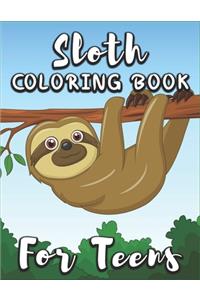 Sloth Coloring Book for Teens