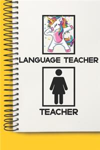 Language Teacher Awesome unicorn Tutor Gift For Best Language Teacher A beautiful personalized