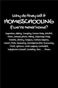 Why Do they Call it Homeschooling if We're Never Home?