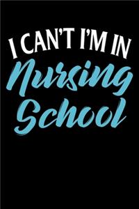 I Can't I'm In Nursing School