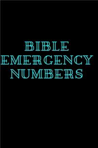 Bible Emergency Numbers Journal