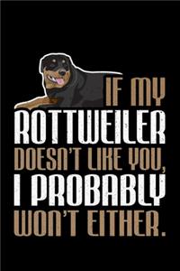 If My Rottweiler Doesn't Like You, I Probably Won't EIther