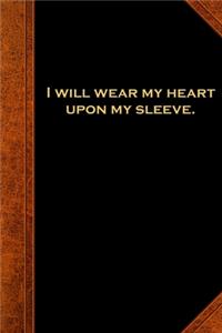 2020 Weekly Planner Shakespeare Quote Heart Upon Sleeve 134 Pages