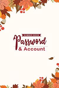 Password & Account Number Book