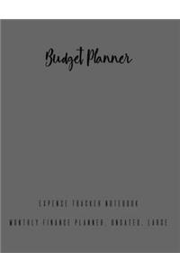 Budget Planner Expense Tracker Notebook Monthly Finance Planner, Undated, Large
