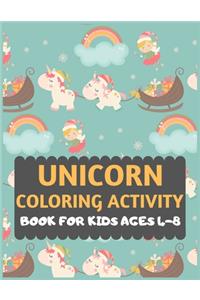 Unicorn Coloring Activity Book For Kids Ages 4-8