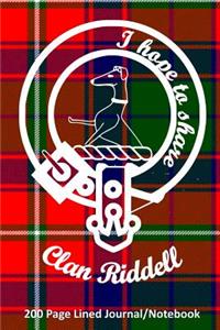 Clan Riddell 200 Page Lined Journal/Notebook