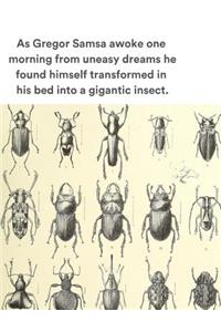 As Gregor Samsa Awoke One Morning from Uneasy Dreams He Found Himself Transformed in His Bed Into a Gigantic Insect.