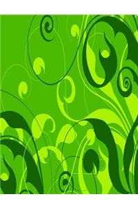Green Abstract Pattern Notebook