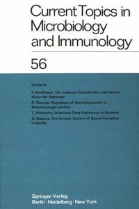 Current Topics in Microbiology and Immunology / Ergebnisse Der Mikrobiologie Und Immunitatsforschung