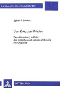 Vom Krieg Zum Frieden