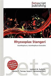 Rhyssoplax Stangeri
