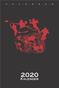 Footballhelm mit Footballspieler Kalender 2020