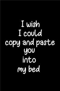 I Wish I Could Copy and Paste You Into My Bed