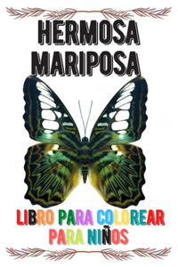 hermosa mariposa libro para colorear para niños