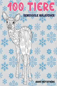 Zendoodle Malbücher - Baby Nutztiere - 100 Tiere
