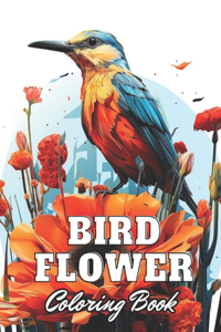 Bird and Flower Coloring Book for Adult