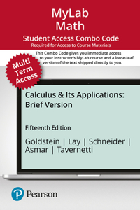 Mylab Math with Pearson Etext -- 24-Month Combo Access Card -- For Brief Calculus & Its Applications