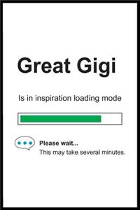 Great Gigi is in Inspiration Loading Mode