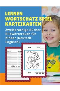 Lernen wortschatz spiel Karteikarten Zweisprachige Bücher Bildwörterbuch für Kinder (Deutsch-English)
