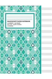 Manuscript Paper Notebook