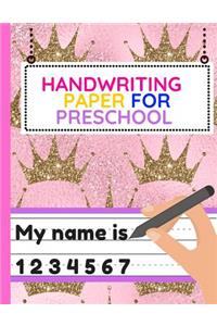 Handwriting Paper for Preschool