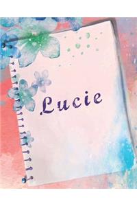 Lucie: Le carnet de notes journal intime personnalisé pour Lucie