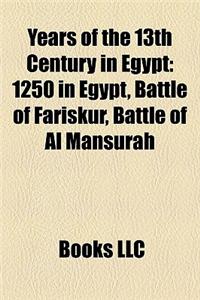 Years of the 13th Century in Egypt
