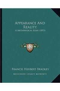 Appearance and Reality