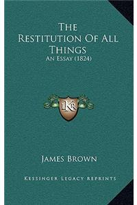 Restitution of All Things