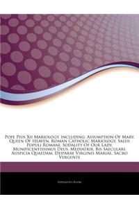 Articles on Pope Pius XII Mariology, Including