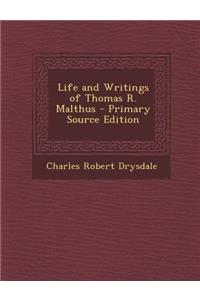 Life and Writings of Thomas R. Malthus
