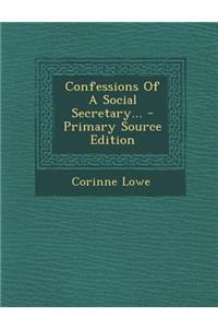 Confessions of a Social Secretary...