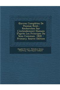 Uvres Completes de Thomas Reid,