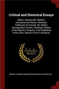 Critical and Historical Essays