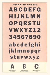 Vintage Journal Font Sample Chart, Franklin Gothic