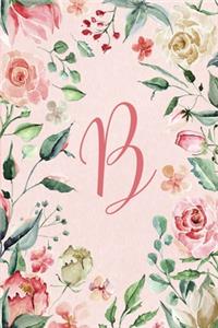 2020 Weekly Planner - Letter B - Pink Green Floral Design