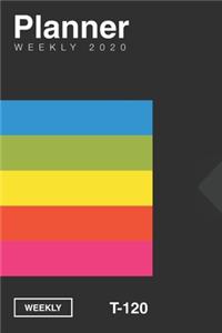 Black Vhs Video cassette tape T-120 Inspired 2020 Planner [6x9]