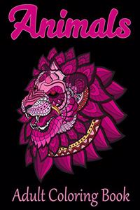 Animals Adult Coloring Book
